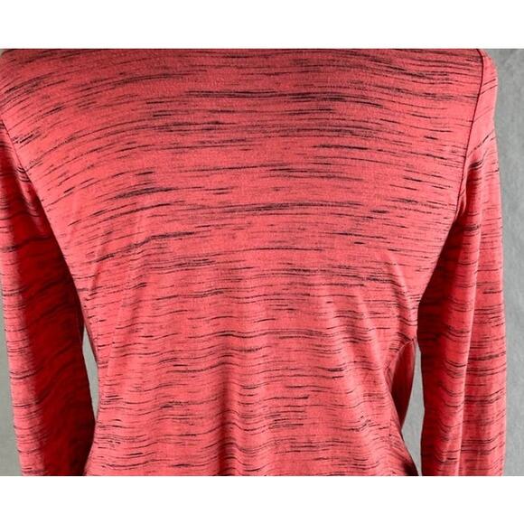 Maurices Womens Small Faux Wrap Top Pink Black - Picture 9 of 11